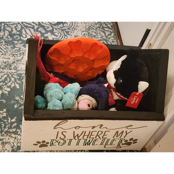 Personalized Dog Toy Storage Box - Designed from Reclaimed Wood - Picture 8 of 8